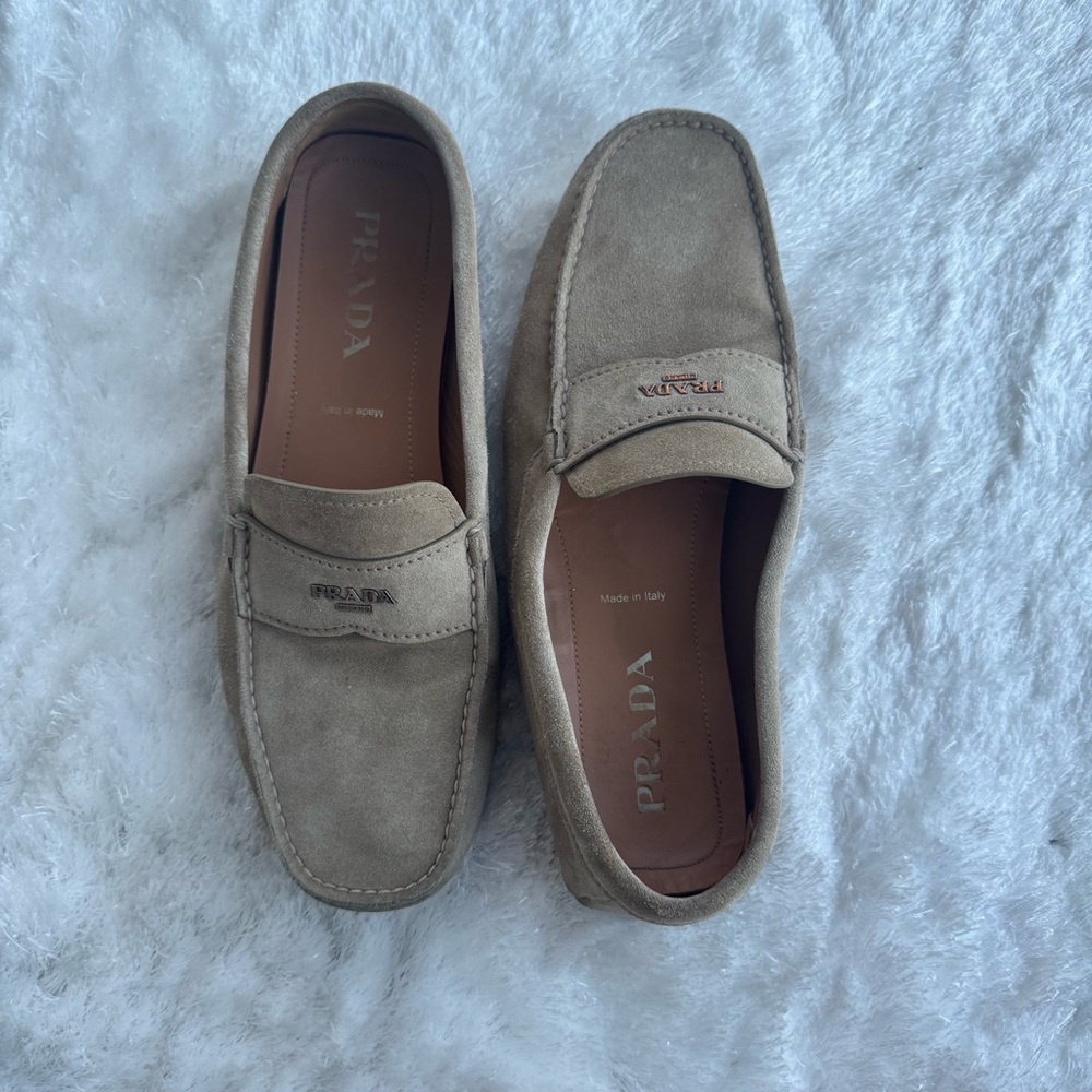 Prada Men's Tan Loafers